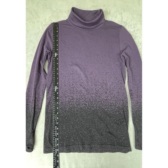 Athleta Shirt Womens Large Purple‎ Ombre Base Layer Granola Girl Stretch Comfort - Picture 3 of 6